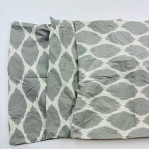 West Elm Gray Ikat Pillow Shams Size 26 x 26